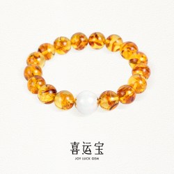 喜运宝· 土丨蜜蜡花珀AI五行手串