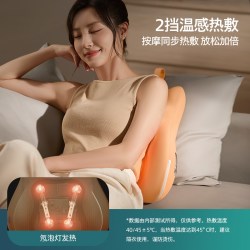 飞利浦 按摩抱枕坐靠垫腰背部肩颈按摩仪器腰靠全身靠枕男女生礼物