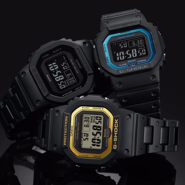 CASIO G-SHOCK经典系列 太阳能电波腕表 GW-B5600BC-1B 运动潮流 户外出行