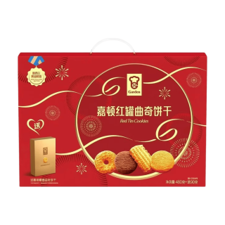 嘉顿 红罐曲奇饼干+椰圈曲奇 570g 礼盒装
