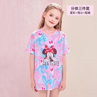 梵迪拉 迪士尼儿童分体泳衣女孩2026新款中大童女童防晒三件套游泳衣套装