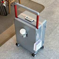 啄木鸟 宽拉杆行李箱24铝框双封闭内里皮箱多功