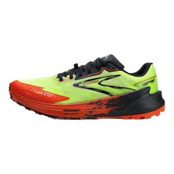 BROOKS Catamount 3 越野跑鞋 迷幻柠绿/番茄红/黑色 40.5