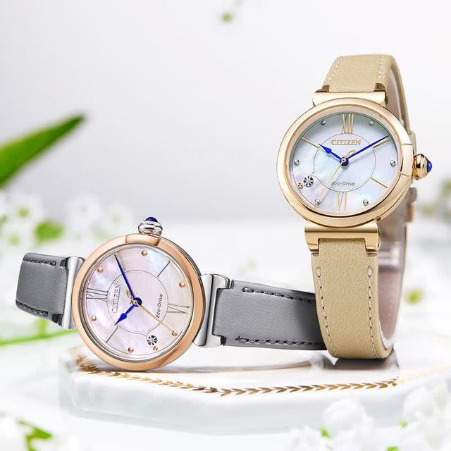 CITIZEN L花语风吟系列 光动能腕表 EM1073-18D 日常通勤 温柔穿搭