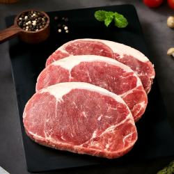 恒都 牛腩块牛后腿腱子西冷眼肉牛排 600g（西冷3片+眼肉3片）