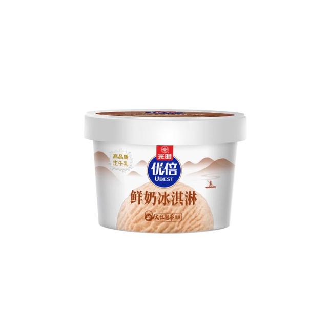 临期品、限地区：光明 优倍鲜奶雪糕冰淇淋 大红袍味 90g*30杯/箱