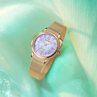 CITIZEN L花语风吟系列 光动能腕表 EM0817-85Y 签名限量版 日常通勤 温柔穿搭