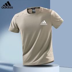 adidas 2026新款冰丝速干T恤男夏季短袖休闲健身跑步运动服上衣