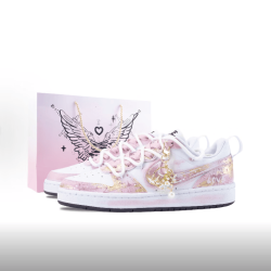 NIKE Court Borough 女款板鞋 金枝玉棠鎏金泼墨