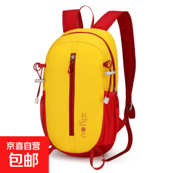 户外双肩包小包背包旅行包大容量登山包男女露营防水尼龙亲子家庭 暖阳赤焰