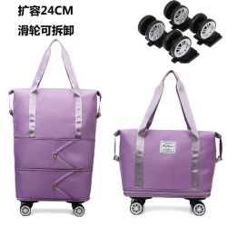 约巢 旅行袋 手提大容量滑轮防水行袋 三层可扩展+拆卸万向轮4个