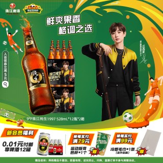 移动端：珠江啤酒 纯生啤酒 528mL*24瓶