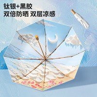 菲诺 钛银三折全自动晴雨伞