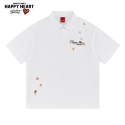 CHARLES JANG'S HAPPY HEART 情侣短袖POLO衫 休闲男女百搭