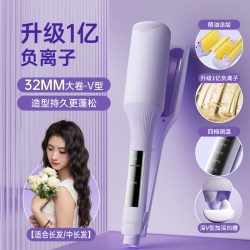 敏煌 深V蛋卷头卷发棒32mm蛋蛋卷夹板款羊毛卷水波纹波浪电烫神器