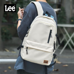 Lee 潮流双肩包 男 高中大学生书包 休闲背包 大容量旅行电脑包