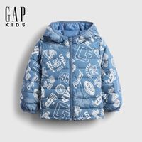 百亿补贴：Gap 男幼童秋季新款卡通满印轻薄连帽棉服儿童装美版789830