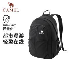 京东 CAMEL 骆驼 轻量化双肩背包 通勤书包 旅行电脑包 幻影黑