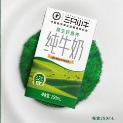 现代牧业 三只小牛纯牛奶 250ml*24盒