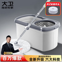 大卫 免手洗 旋转拖把 拖布  D10 二个拖布头