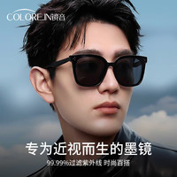 蔡司 镜片近视眼镜专用墨镜男2026新款可配度数偏光太阳镜防晒开车驾驶 黑框
