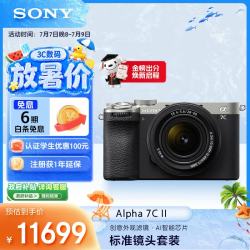 索尼 Alpha 7C II 全画幅 微单相机 银色 SEL2860 FE 28-60mm F4-5.6 单头套机