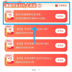 京东X建行 领4元无门槛支付券