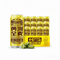 黄河啤酒 黄河 全麦啤酒3.3Vol麦汁9°P 500ml*12罐 西北正宗啤酒 整箱装