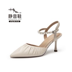 千百度 静音系列 女士羊皮时装凉鞋 A25257776