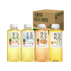 果子熟了 无糖茶栀栀乌龙兰香茉莉混合多口味饮料 6000ml 500ml*12瓶