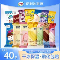 伊利 40支】伊利冰淇淋新品甄稀冰淇淋红枣牛奶奶提子夏天组合荔枝味