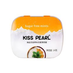 kisspearl KISS PEARL 无糖薄荷糖 海盐百香果味 14g/盒 多口味可选