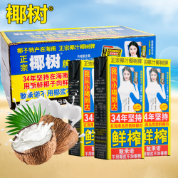 椰树 椰汁 正宗海南植物蛋白椰奶椰子水饮料 245mL*12盒