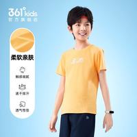 361° 童装短袖针织衫 泰迪黄 140cm T恤