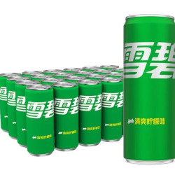 雪碧 汽水 清爽柠檬味 330ml*24罐
