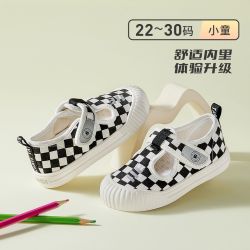 泰兰尼斯 春秋儿童311系列室内鞋室外两穿透气镂空棋盘格男女板鞋