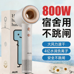 奥克斯 电吹风机宿舍用学生800w小功率高速负离子护发静音速干风筒