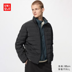 优衣库PUFFTECH空气棉服茄克男装/外套夹克486171 09 黑色 L