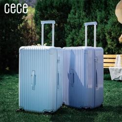 CECE 大容量行李箱托运登机箱出差出国旅行箱皮箱拉杆箱 蓝色 20英寸
