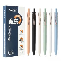 宝克 PC1934美乐按动中性笔0.5mm*6支+赠20支笔芯
