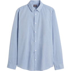 H&M 易熨修身 浅蓝色 XS 男士长袖衬衫