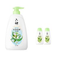 六神 冰凉劲爽沐浴露650g/瓶+赠180*2瓶
