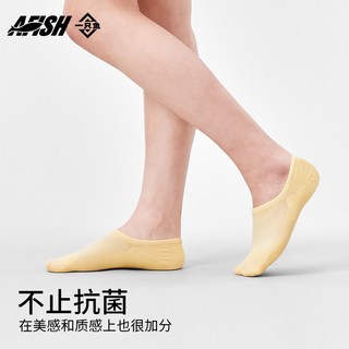 一只鱼 抗菌防臭 薄款透气 女船袜