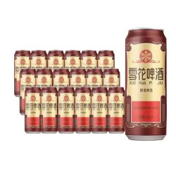 雪花 醇香啤酒500ml*18罐泡沫丰富口味持久 新老随机发