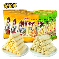米老头 多谷果子 100g 粗粮米果 膨化 海苔味 夹心糙米卷 休闲零食 早餐