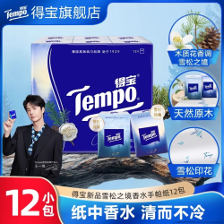 得宝 雪松之境 手帕纸 4层*7张*12包