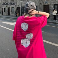 百亿补贴:404MOBGANG 男女短袖T恤 立体冰块字母印花