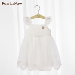 Paw in Paw PawinPaw卡通小熊童装26年春夏季新款女宝宝公主吊带网纱连衣裙