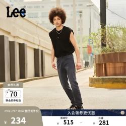 Lee 726标准直脚轻薄黑灰色男牛仔裤凉凉裤 36