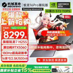 机械革命 蛟龙16Pro R9-7845HX强芯 游戏笔记本电脑  2560*1600 RTX 5060 R7 H255 灰色 180Hz 16GB 1TB